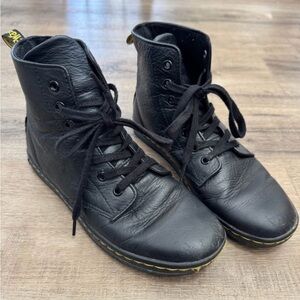 Kids Black Leather Boots